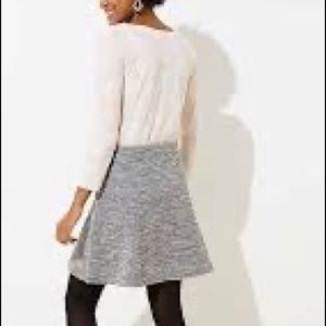 Loft Gray Texture Circle Skirt XL